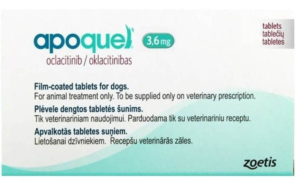 Zoetis Apoquel 3.6 mg Comprimidos Oclacitinib Perros