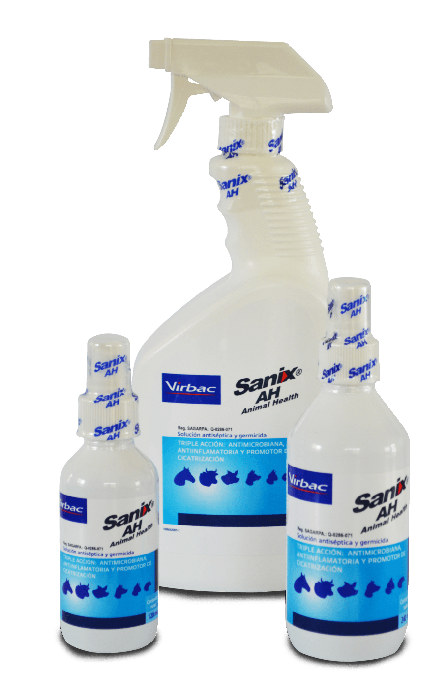 Sanix AH Solución Antiséptica y Germicida de amplio espectro para animales
